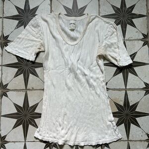 Rudy Jude adult pointelle tee natural medium